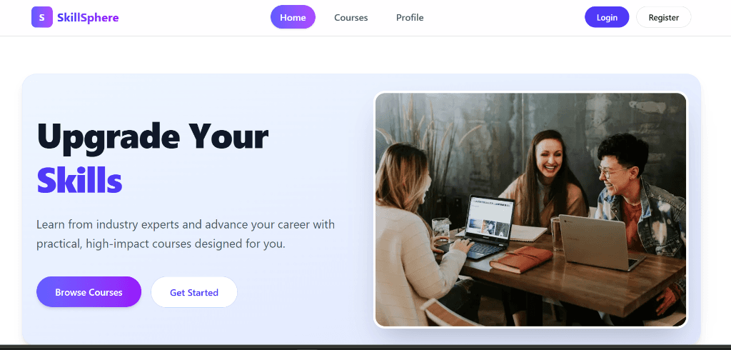SkillSphere — Modern E-Learning Platform